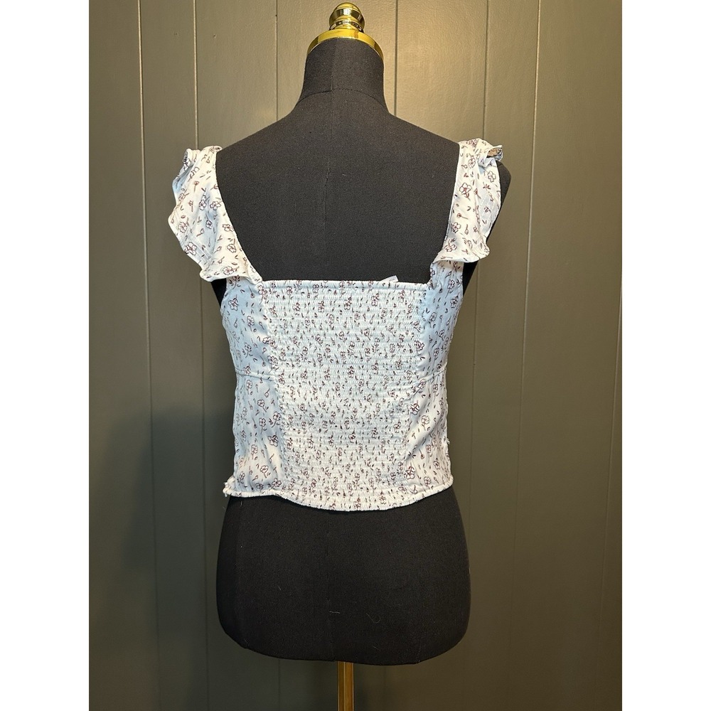 Free People Stay With‎ You Floral Cropped Tank Top Size Small S - Picture 8 of 9